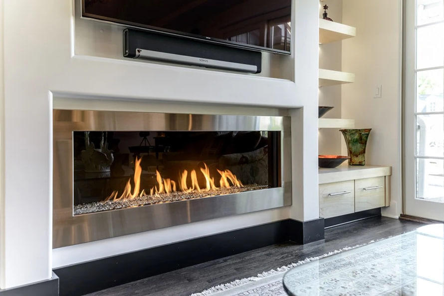 Modern Linear Fireplace